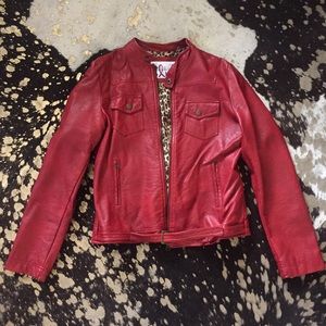 Red Pleather Jacket