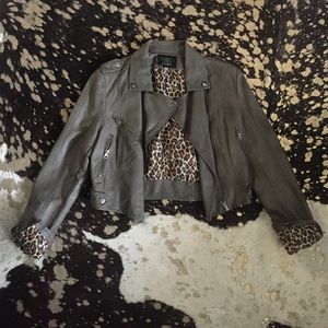 Grey Pleather Jacket