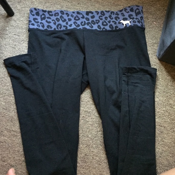 PINK Victoria's Secret Pants - Pink Black Leggings