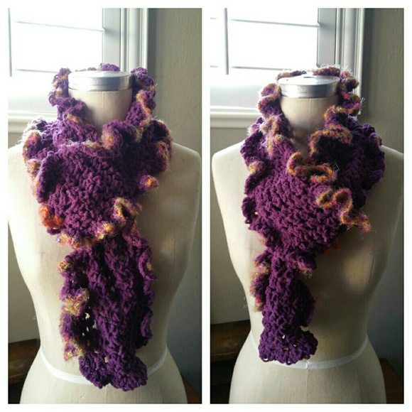 New Handmade One of a Kind Crochet Scarf - Picture 3 of 4