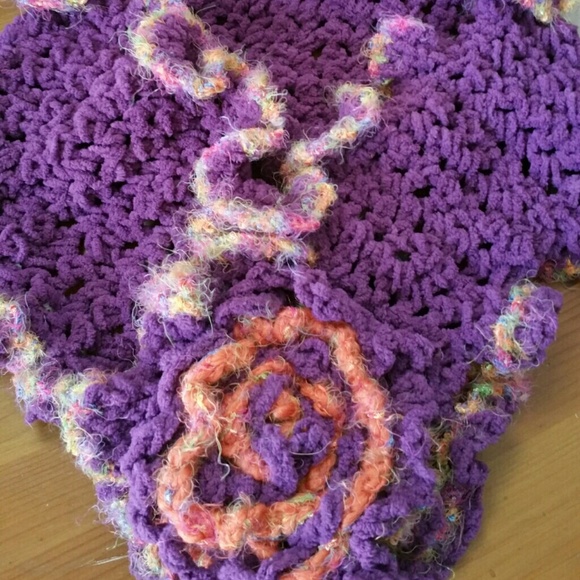 New Handmade One of a Kind Crochet Scarf - Picture 4 of 4