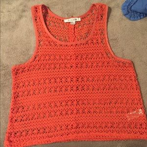 orange knit tank