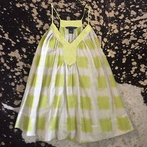 French Connection Lime Green & White Shirt