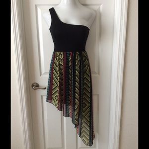 Material Girl One-Shoulder Dress