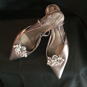 Talbots Jeweled Kitten Heels