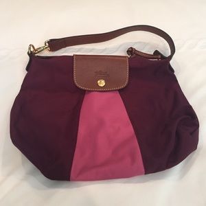 Purple and pink Longchamp purse
