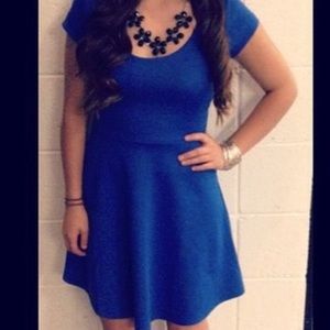 Blue skater dress