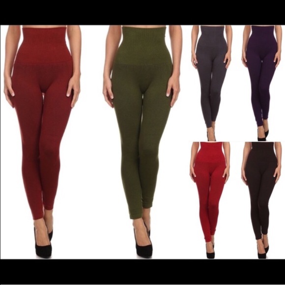 High Waist, Compression Leggings - Picture 4 of 4