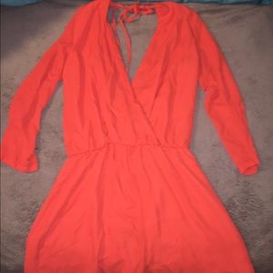 Orange/red romper