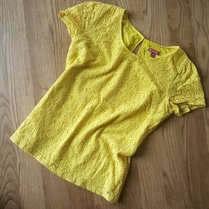 Merona Mustard Yellow Two Layer Blouse