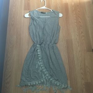 grey asymmetrical dress