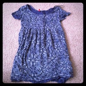 Paisley print dress with tie up back