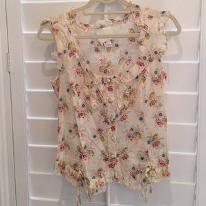 Anthropologie flowery top