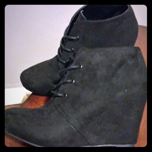 Suede booties new condition worn once