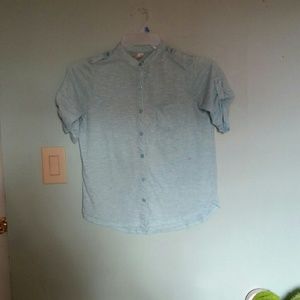 Blue Button Up Top