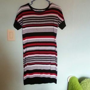 Black white amd red winter Dress