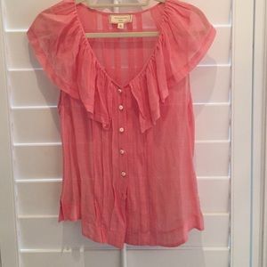 Anthropologie pink top