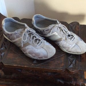 Coach sneakers. Authentic. Silver/gray. 8 1/2.