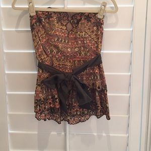Anthropologie strapless top