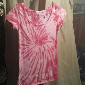 Pink tie die top