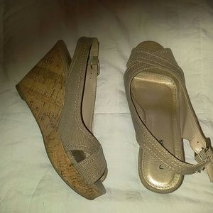 Nude wedges never worn