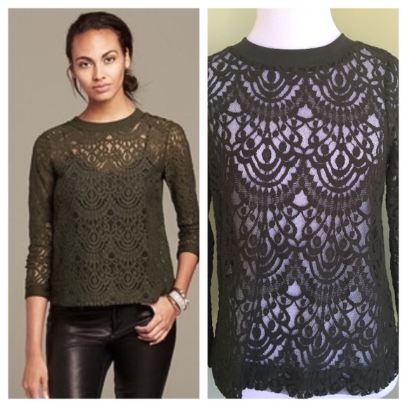 Banana Republic Tops - 🚫RESERVED🚫 for @gchance BR Lace Button Back Top