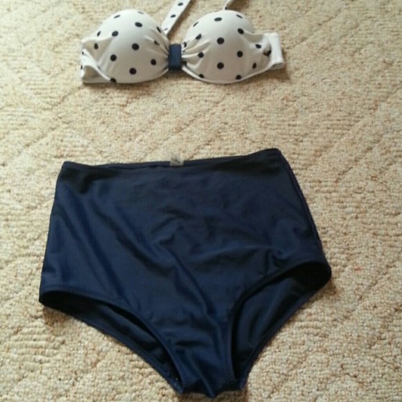 Polka Dot High Waisted bikini set