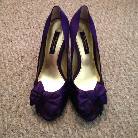 Purple heels worn once for my wedding