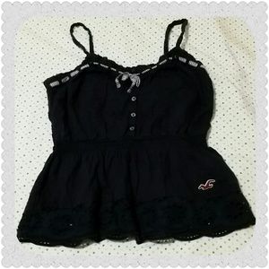 Hollister navy blue crop top.