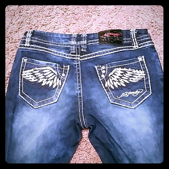 Ed hardy Christian audigier straight leg jeans