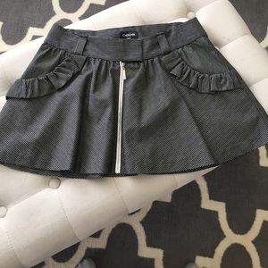 Navy Blue Pinstripe Bebe Skirt