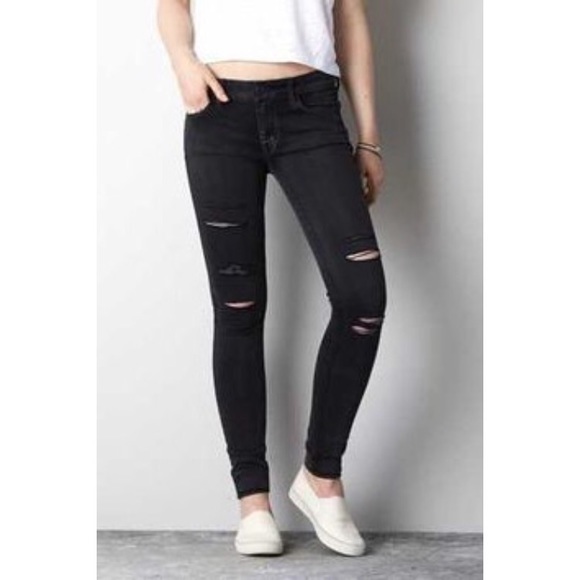 American Eagle Outfitters Denim - American Eagle Black Distressed Jeggings