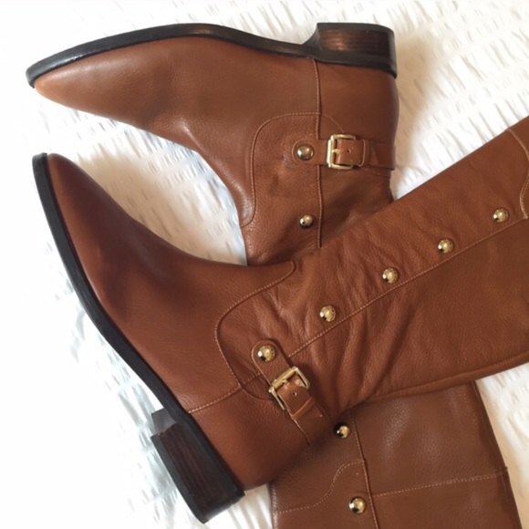 MICHAEL Michael Kors Shoes - Michael Kors Tan Leather Riding Boots