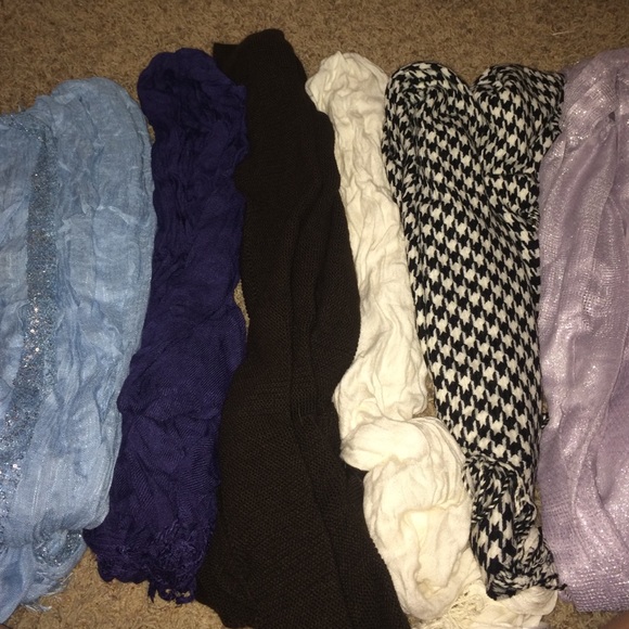 6 long scarves