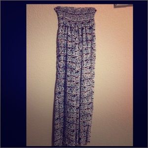 Wide leg blue pants