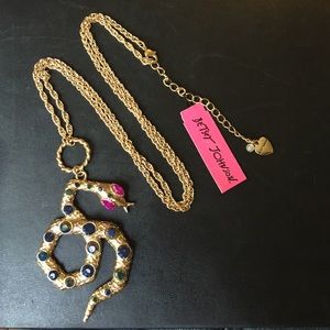 Betsey Johnson Jeweled Snake Necklace