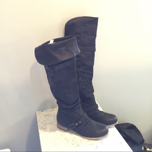 Knee high black boots