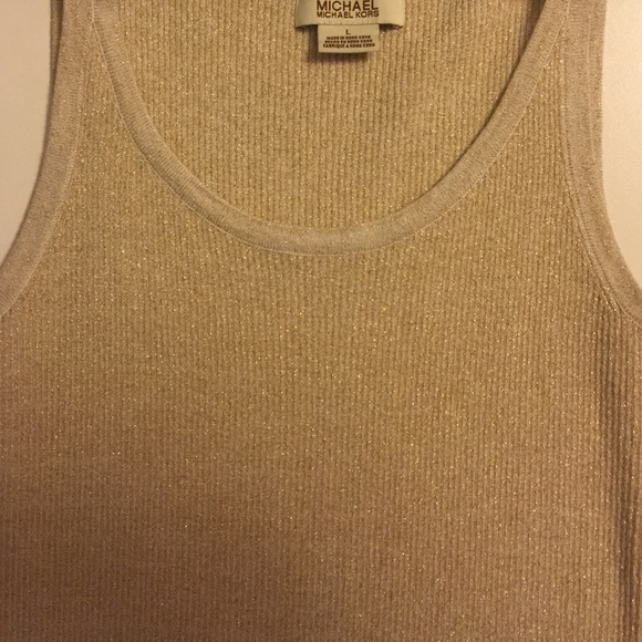 Michael Kors Ribbed Tank Top in Khaki - Picture 4 of 4