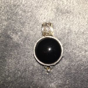 Sterling Silver & Onyx Pendant
