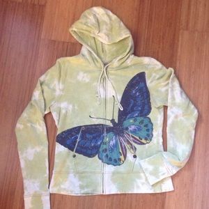 French terry hoodie jacket