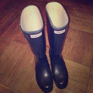 Navy Blue Tall Hunter Boots