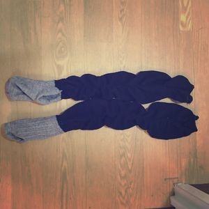Black thigh high socks / leg warmers