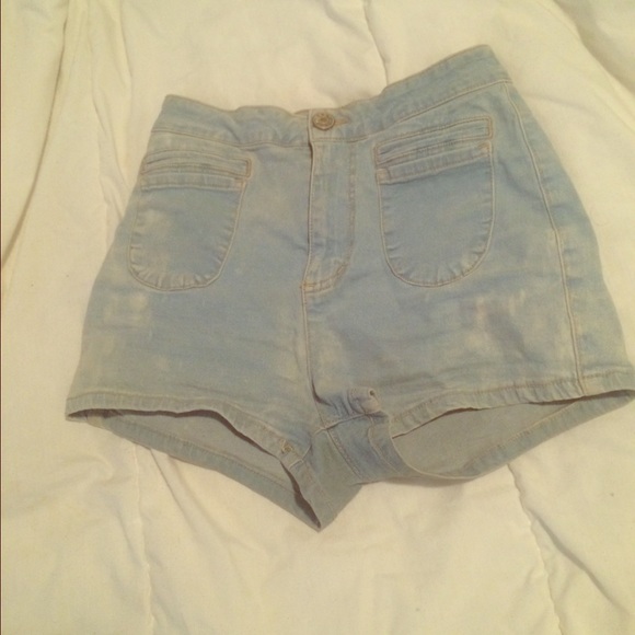 BDG Bleach High Waisted Shorts