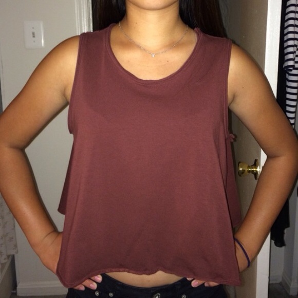 Maroon muscle tee