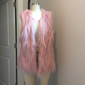 Pink Faux Fur Vest