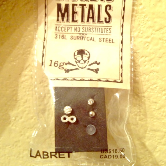Labret Studs 5pk. (Lip rings)