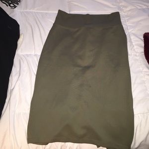 Fitted knee length skirt