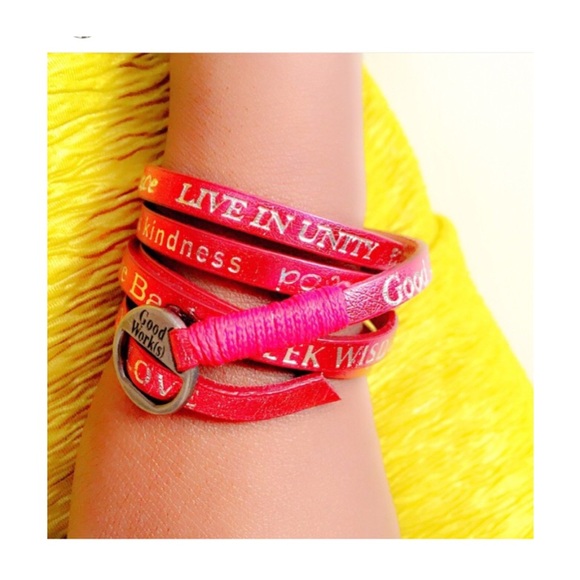 2 /$20. Wrap around affirmation leather bracelet