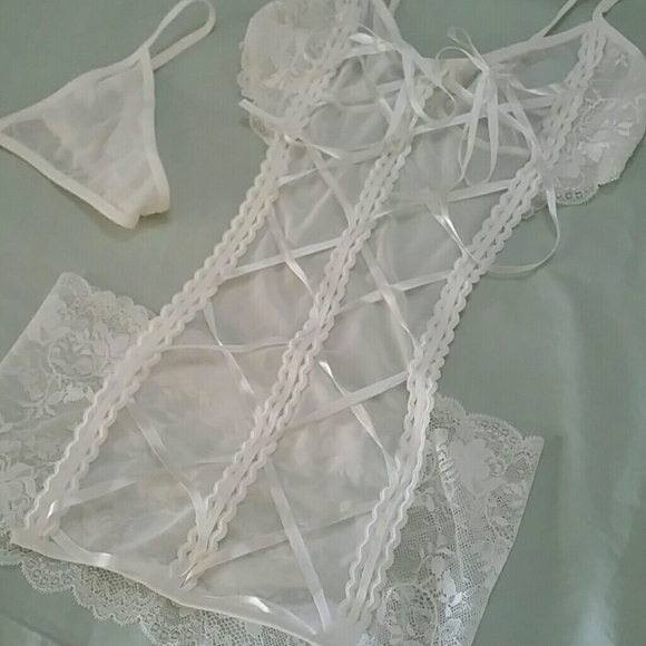 White lace dress lingerie