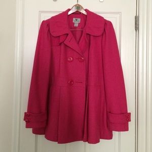 Adorable magenta pea coat!